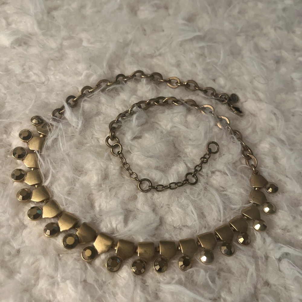 J. Crew Antique Distressed Gold Necklace